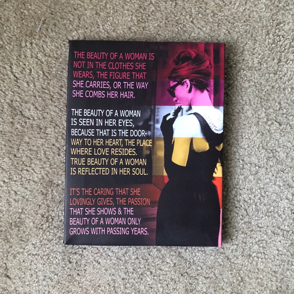 Audrey Hepburn Quote art piece